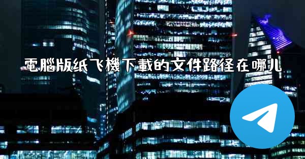 電腦版纸飞機下載的文件路径在哪儿