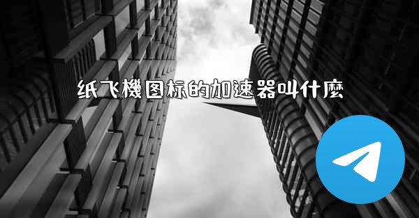 纸飞機图标的加速器叫什麼