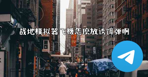战地模拟器飞機怎麼放诱饵弹啊