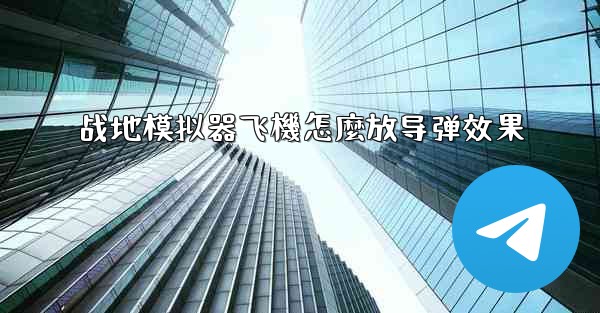 战地模拟器飞機怎麼放导弹效果