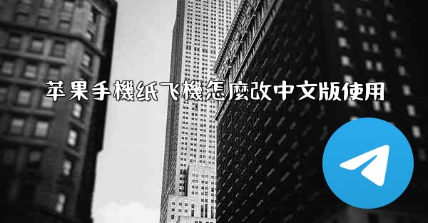 苹果手機纸飞機怎麼改中文版使用