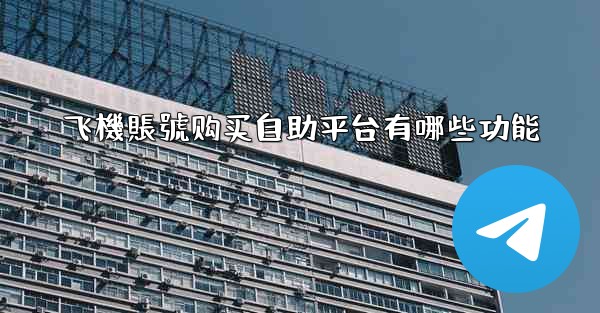 飞機賬號购买自助平台有哪些功能