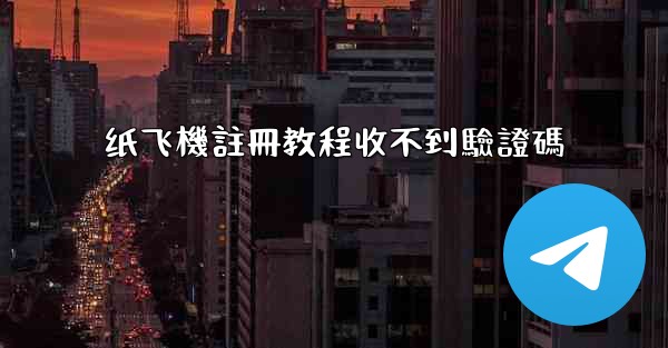 纸飞機註冊教程收不到驗證碼
