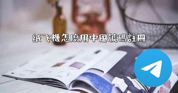 纸飞機怎麼用中國號碼註冊